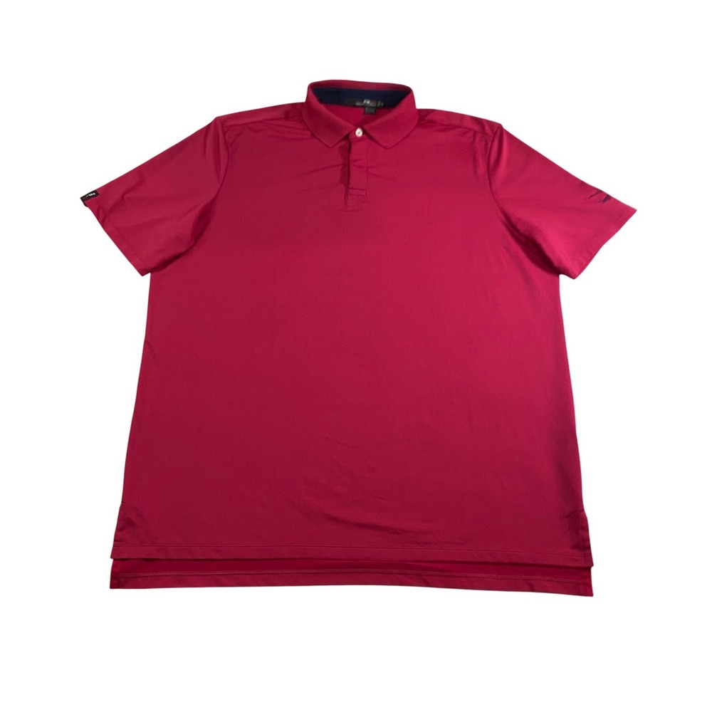 RLX Ralph Lauren Mens XL Red Performance Golf Polo Shirt Troy Burne Short Sleeve